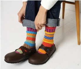 原單潮牌 復(fù)古民族風(fēng)襪子 森林系粗針織純棉 堆糖,美好生活研究所
