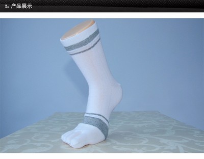 貞正 M1602Z-2五指襪子男純棉春夏中厚中筒襪 商務(wù)條紋全棉分趾襪 廠家 廠家直銷圖片_高清圖_細(xì)節(jié)圖