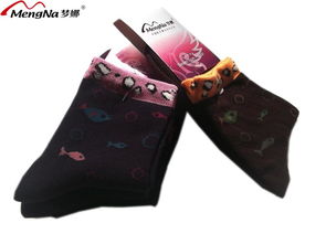 夢娜秋冬新款精品純棉女襪舒適透氣小魚兒中筒女厚棉襪4雙裝b5507