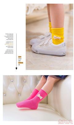 Q1668童趣娃品春季新款女寶純色卷邊蝴蝶結(jié)兒童襪子 精致童裝，批發(fā)首選